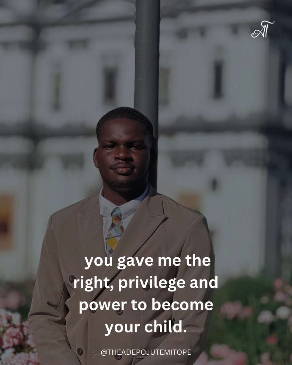 TemitopAdepoju's tweet photo. I love you and worship you because you donโt care what I used to be, you only see me for what I am today, YOUR CHILD! Hallelujah, Father, how I praise you for that wonderful blessing!
#declarations #confessions #explore #fyp https://t.co/s3gnEs1l8k