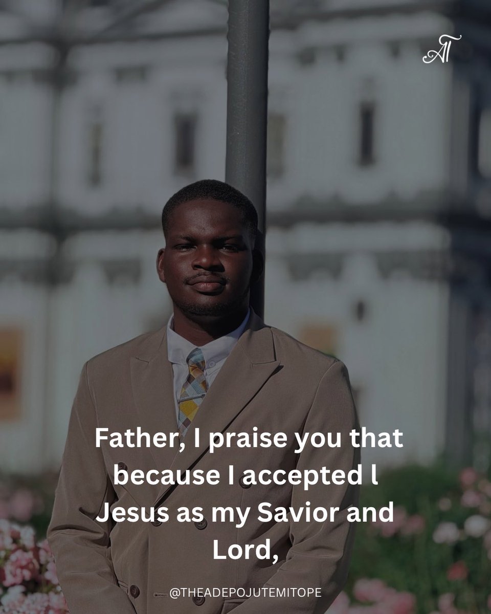 TemitopAdepoju's tweet photo. I love you and worship you because you donโt care what I used to be, you only see me for what I am today, YOUR CHILD! Hallelujah, Father, how I praise you for that wonderful blessing!
#declarations #confessions #explore #fyp https://t.co/s3gnEs1l8k