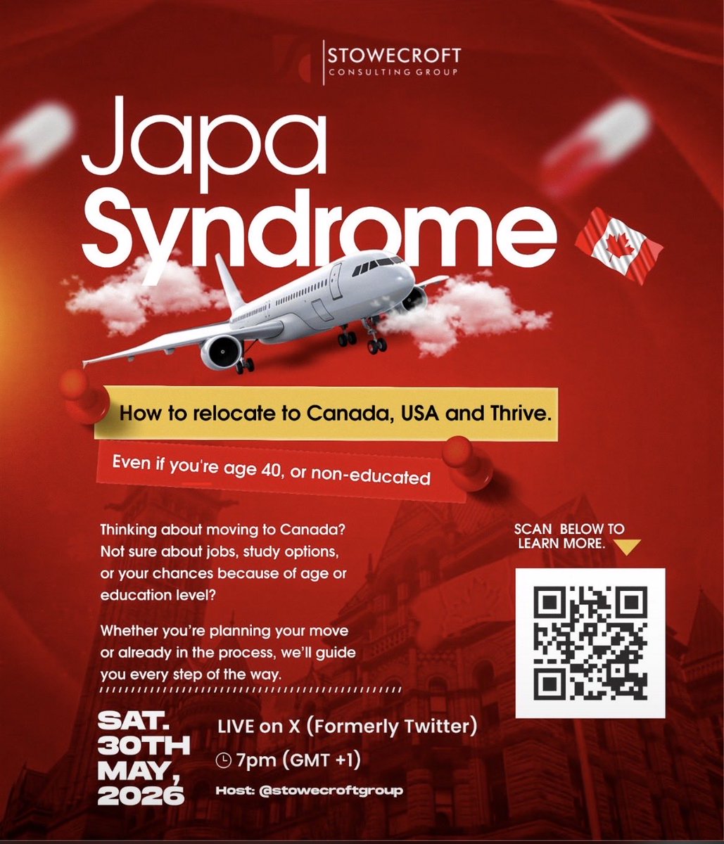 MaryanneAghalu's tweet photo. Thanks @stowecroftgroup for the opportunity to speak on the recent X Space about relocating to Canada, and what it takes to build a successful career after immigration. Thanks to everyone who joined the conversation.
#Japa #Canada #CareerGrowth #HR #Newcomers #CareerMobility https://t.co/fuERpwFSdu