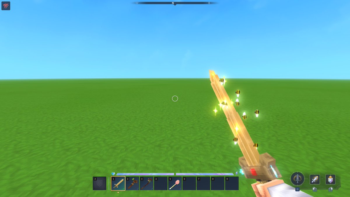 AvlonWizard's tweet photo. @Catcocomics I too am making hytale mod, seeing your tool shoot fire made me think how cool it would be if my shield shot bee swarms or something is all https://t.co/0FO4S1sRm2
