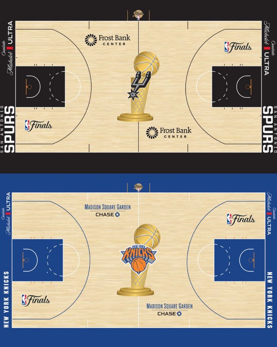 Covers's tweet photo. Trophy on the court for the Finals?

We are ALL THE WAY BACK 🔥🏆 https://t.co/OUhx6GSVf7