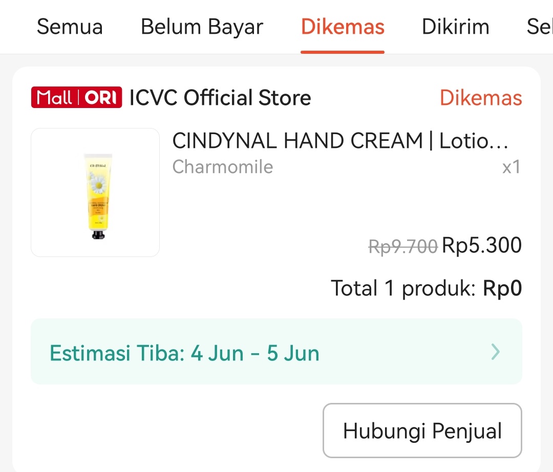 Minyoniiiii's tweet photo. Dapat handcream 0 rupiah, kalian cek siapa tau bisa 0 rupiah juga
https://t.co/w0cbdY9t6U https://t.co/2fANEHrLnD