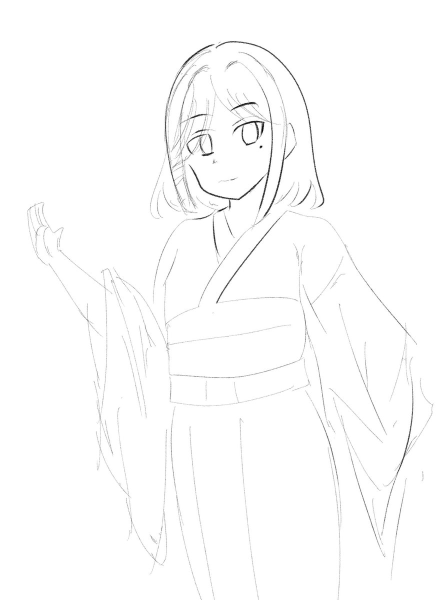 misimaco's tweet photo. 昨日描いたラフなんですが…雪女っぽく見えてしまう。。。 https://t.co/Fh1OYsq6Zl