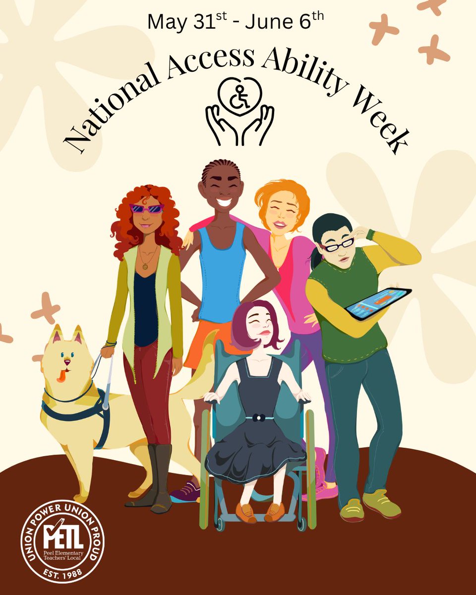 ETFOPeel's tweet photo. Nat'l Access Ability week reminds us to remove barriers and challenge ableism. This means listening to lived experiences, valuing diverse ways of learning and communicating, and designing environments where everyone feels seen, supported, and empowered. #ETFO #onted #onlab https://t.co/PalRcc3Mqo