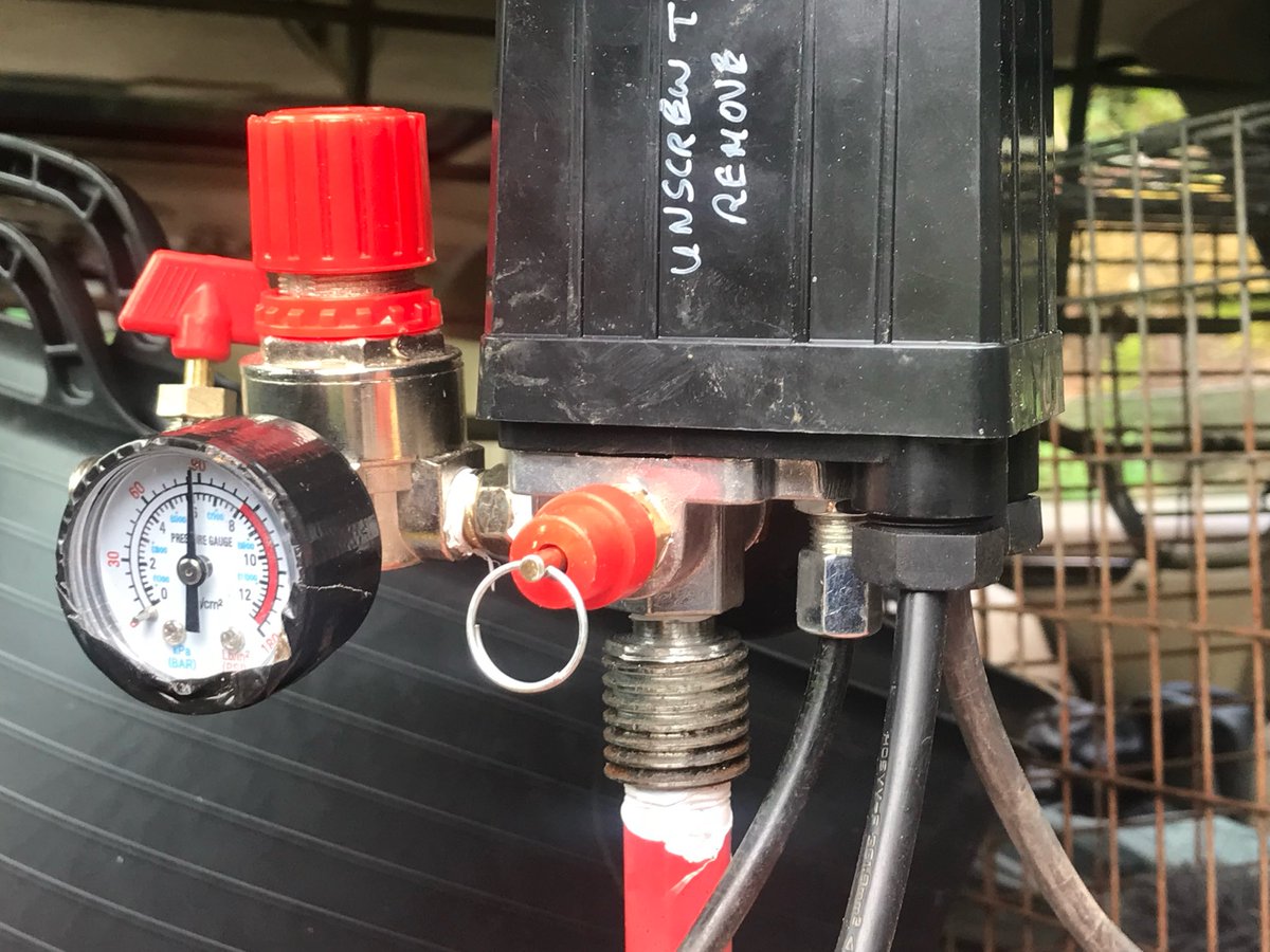 0_ody's tweet photo. Image of the adapter I made to connect my compressor to a new control box &amp; in position: https://t.co/JAyGMzyWhV