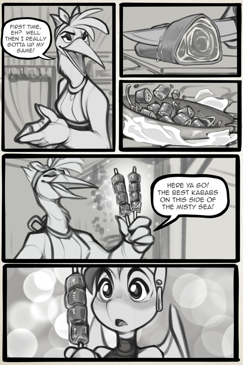 MeanBeanhq's tweet photo. It's nice to take a break from the main plot and just do a fun little slice of life chapter with these two c:

You can read more pages in my discord server that's linked in my pinned tweet on my profile c:
#BHDseries https://t.co/D7CTa6ETIk