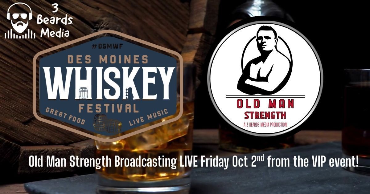 3BeardsMedia's tweet photo. 🥃 Old Man Strength is heading to Whiskey Fest 2026!

Catch us LIVE Friday, October 2nd during the VIP Whiskey Tasting Event at The Meridian in West Des Moines as we broadcast straight from one of the biggest whiskey events in Iowa. Great pours, live music, amazing people, and plenty of laughs along the way.

Come raise a glass with us and experience Whiskey Fest the way it was meant to be. 🍂🔥🥃

#OldManStrength #WhiskeyFest #WhiskeyFest2026 #3BeardsMedia #Whiskey #LivePodcast