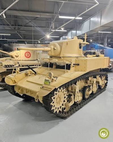 Vfabry's tweet photo. 1941 M3 Stuart 🇺🇸
WWII US Army light tank first used in North Africa.  Thinly armored with a 37 mm gun, it was mostly used for reconnoissance. In March 2016, I met Lester Tenney, a M3 tank commander at a Heart Patients event in Irvine, CA.  At 96, he talked about WWII experiences https://t.co/HCTgWXdFBW
