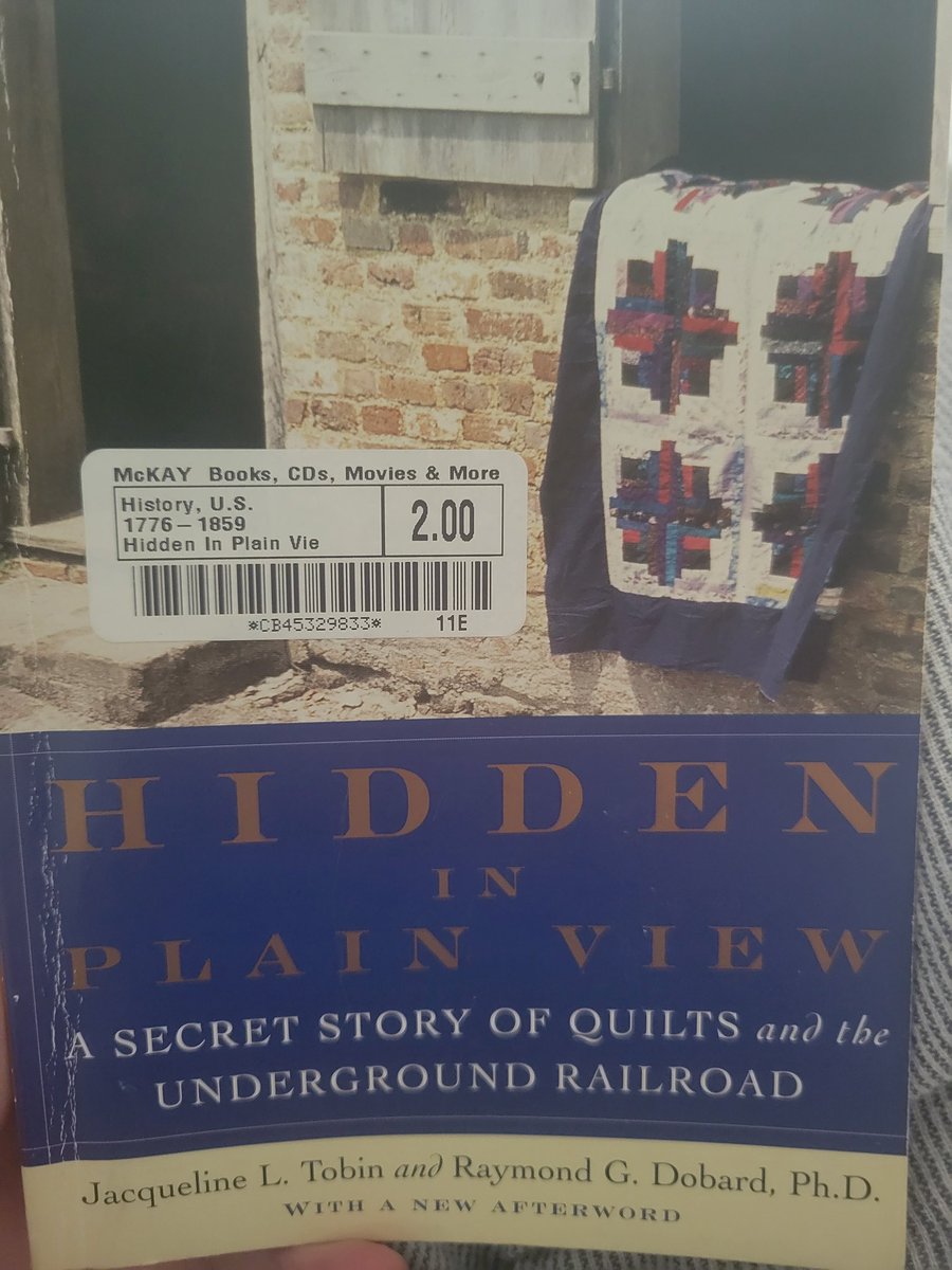 delightsintruth's tweet photo. @MelHomeschools You did such a good job. I love this one!

I've been reading this book this week and I'm not usually much of a quilter, but watching you I'm feeling inspired to maybe try some red white and blue quilt motifs that were symbols of freedom and/or echoed hymns and spirituals. https://t.co/nguZ2EWam9
