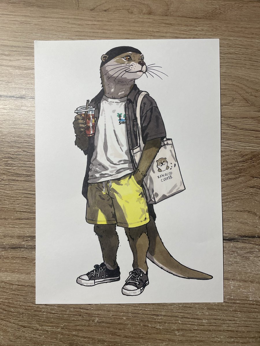 dasha_da89's tweet photo. Welcome, summer! Let the sunny adventures begin😎🌊🥤

#art #summer #otter #夏 #カワウソ https://t.co/qpNYHmZdFv