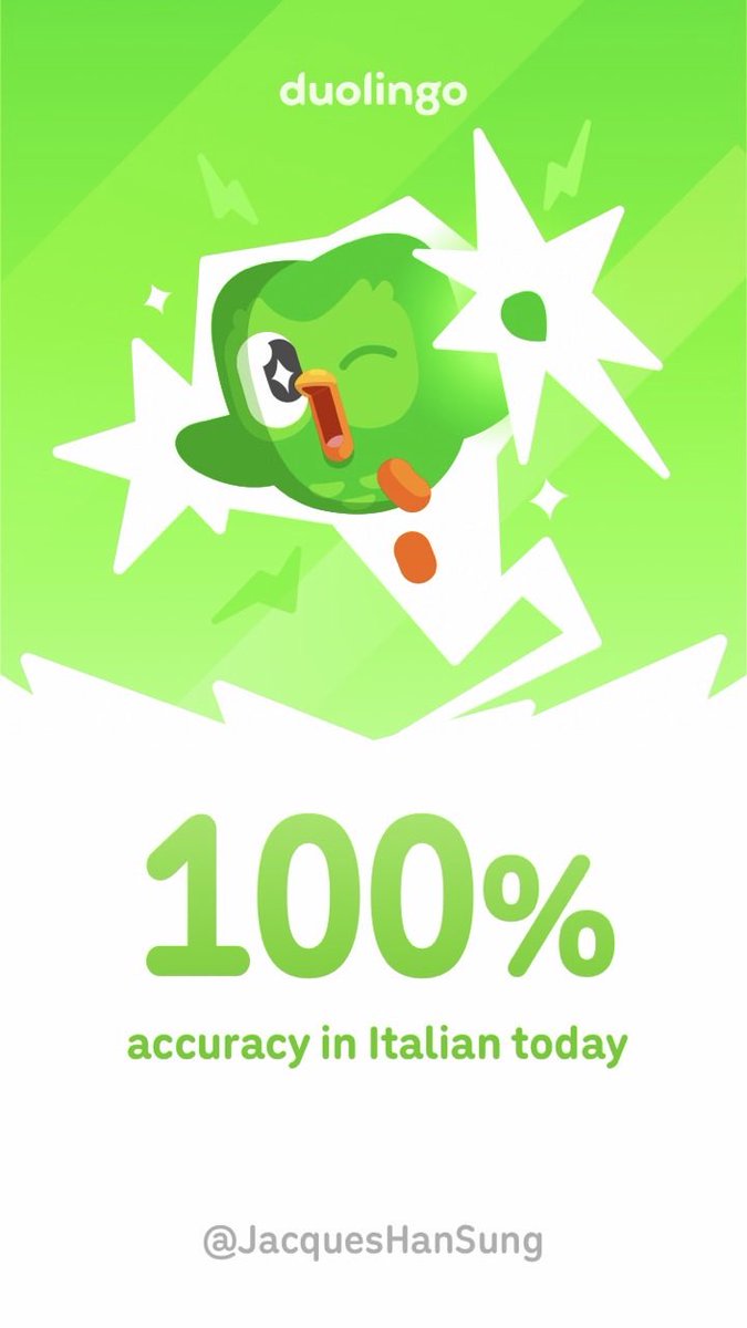 JacHanSung's tweet photo. I’m learning Italian on Duolingo! It’s free, fun, and effective. https://t.co/kuB4yyUAAx
