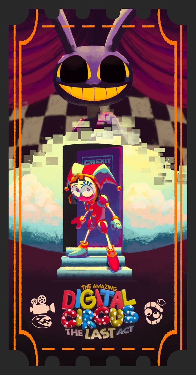 teba_eve's tweet photo. Finally finished my Digital Circus movie ticket design!! 🎟️✨
#tadcfanart #pomnifanart #jaxfanart https://t.co/HIxg5koBkC