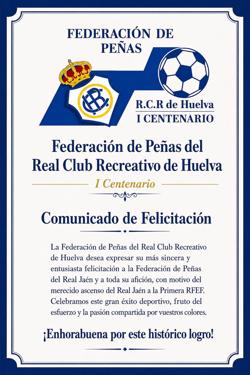 Federación de Peñas del R. C. Recreativo de Huelva tweet media