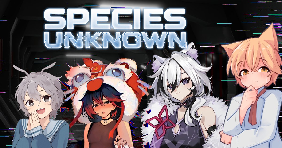 NekomanticChef's tweet photo. pspsppspspsps everyone!!!!! 

HERE IN AN HOUR AND A HALF AT 5PM MST-

we have been invited to play unknown species with @DesTheIsopod,  @dotty_scarlet, and @ShenyKumoVT !!! :3

make sure to check em out and hang with ya boi over on our twitch here soons!!! ill see you all then!!! :3