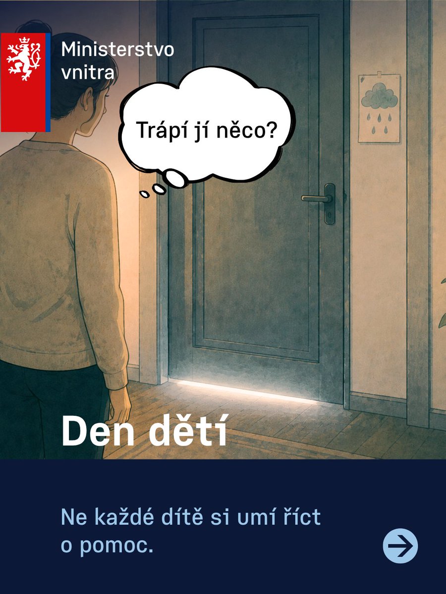 vnitro's tweet photo. 🫶 Dnes slavíme Den dětí.

@vnitro jej letos připomíná také jako Den bezpečí dětí 🛡️.

Největším dárkem pro dítě není věc, ale pocit bezpečí, důvěry a vědomí, že se má komu svěřit.

Na podporu bezpečnějšího prostředí pro děti vznikl také program Bezpečné dětství, který se zaměřuje na prevenci násilí a včasné rozpoznání ohrožených dětí.

Jak rozpoznat varovné signály, že dítě potřebuje pomoc? A jak mohou pomoci rodiče, učitelé nebo kamarádi?

Praktické rady naleznete zde ⤵️
https://t.co/2fgly9aONY