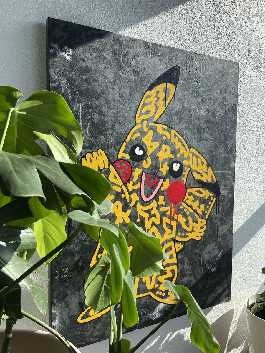 braxtonjfuller's tweet photo. Any art collectors here that are pokemon fans?? 

Collect “light pikachu”

30x40”
Original #artwork https://t.co/ytlFuYxF7i