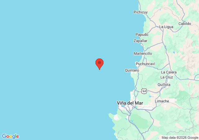 Chile_Temblores's tweet photo. 📍 Lugar: 28 km al O de Quintero
📅 Fecha: 2026-05-31 17:34:18
📏 Magnitud: 5.8
⬇️ Profundidad: 30 km
https://t.co/IvfMs76T0E https://t.co/RI7MhtKZiF
