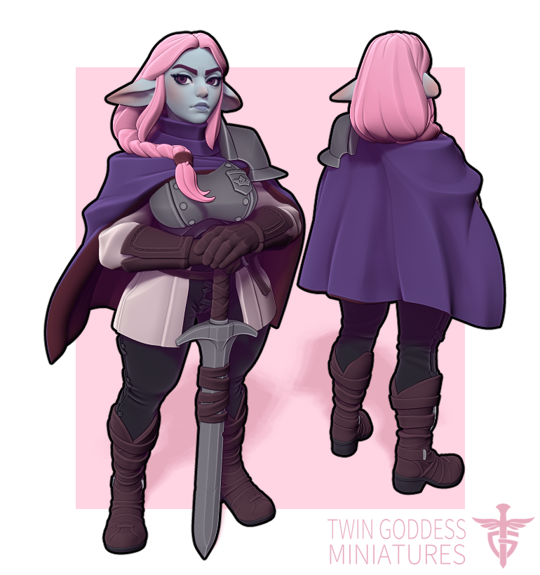 twingoddessmini's tweet photo. Last mini preview for June! A firbolg knight! ⚔️ https://t.co/v9BGsfxXO1