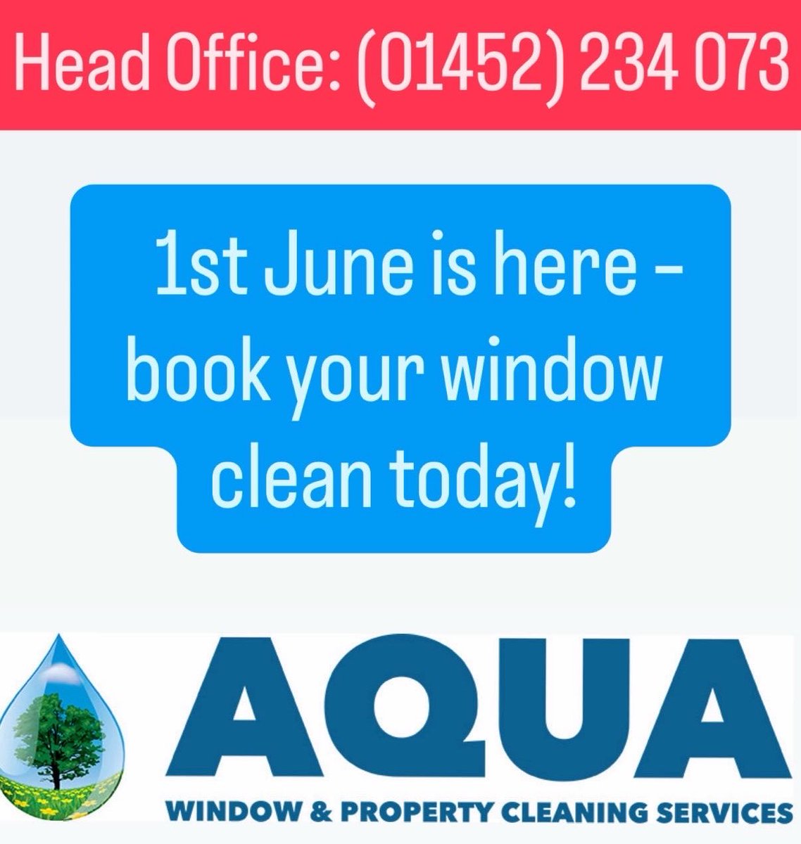 aqua_window's tweet photo. 1st June is here!🌞

Start the month with spotless, streak-free windows!

Book today with Aqua Window And Property Cleaning Services!💧
Reliable | Professional | Affordable

#WindowCleaning #Gloucester #CleanWindows #LocalBusiness #aquawindowandpropertycleaningservices https://t.co/fLhkMo1ibY