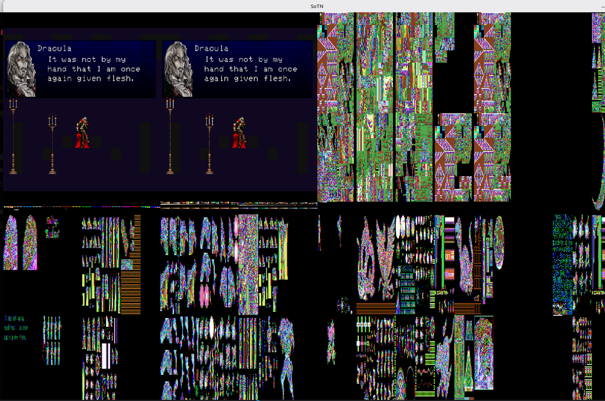 flaffymg's tweet photo. the graphics are here but the clut is empty i think? something weird goin on https://t.co/1ascs7IwvX