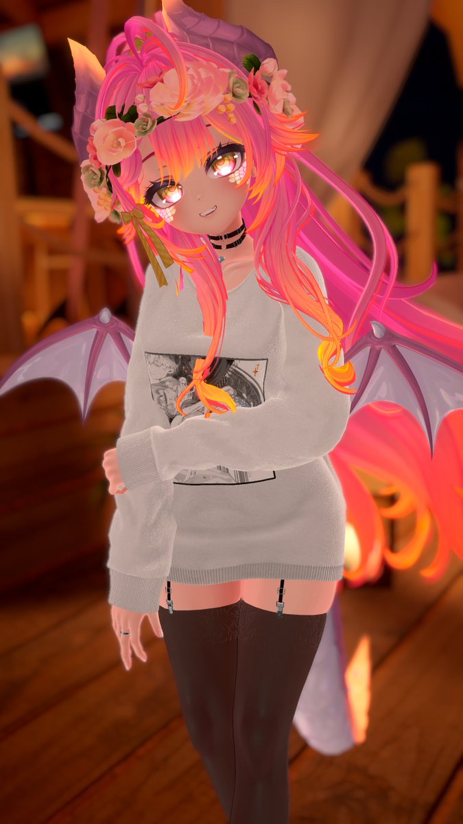 SlyVR_'s tweet photo. Wanna get comfy together?~
(Frieren art by clivenzu)
#VRChat #VRChatPhotography #Airi3D https://t.co/IQU1jwHDhw