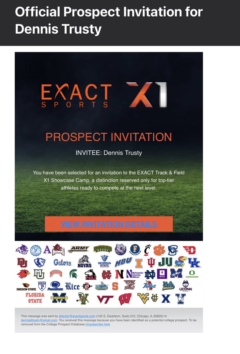 DennisTrusty03's tweet photo. Blessed to be invited to these showcases recognizing my speed truly https://t.co/wteCs1iSJ8