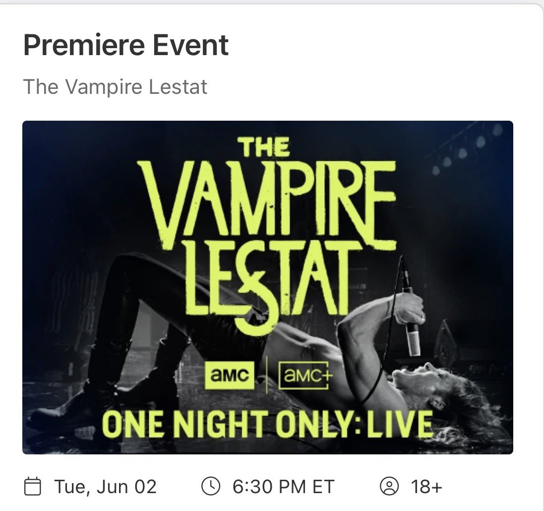 ElisaInTime's tweet photo. So who will I see at #TheVampireLestat concert on Tuesday?? https://t.co/pIEbFI2zwm