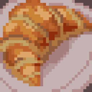 kumorikewk's tweet photo. #WeeklyPixels #pixelart croissant 32x32 https://t.co/HnT71gmjVb