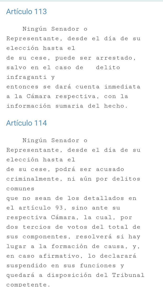 adomostoj's tweet photo. @ONVentura goza de las mismas inmunidades...que los senadores y representantes. Los senadores y representantes tienen esas inmunidades desde su elección. La condición de presidente electo le genera el vínculo con la función pública, con inmunidades incompatibilidades y prohibiciones. https://t.co/4GGcbxGJDV