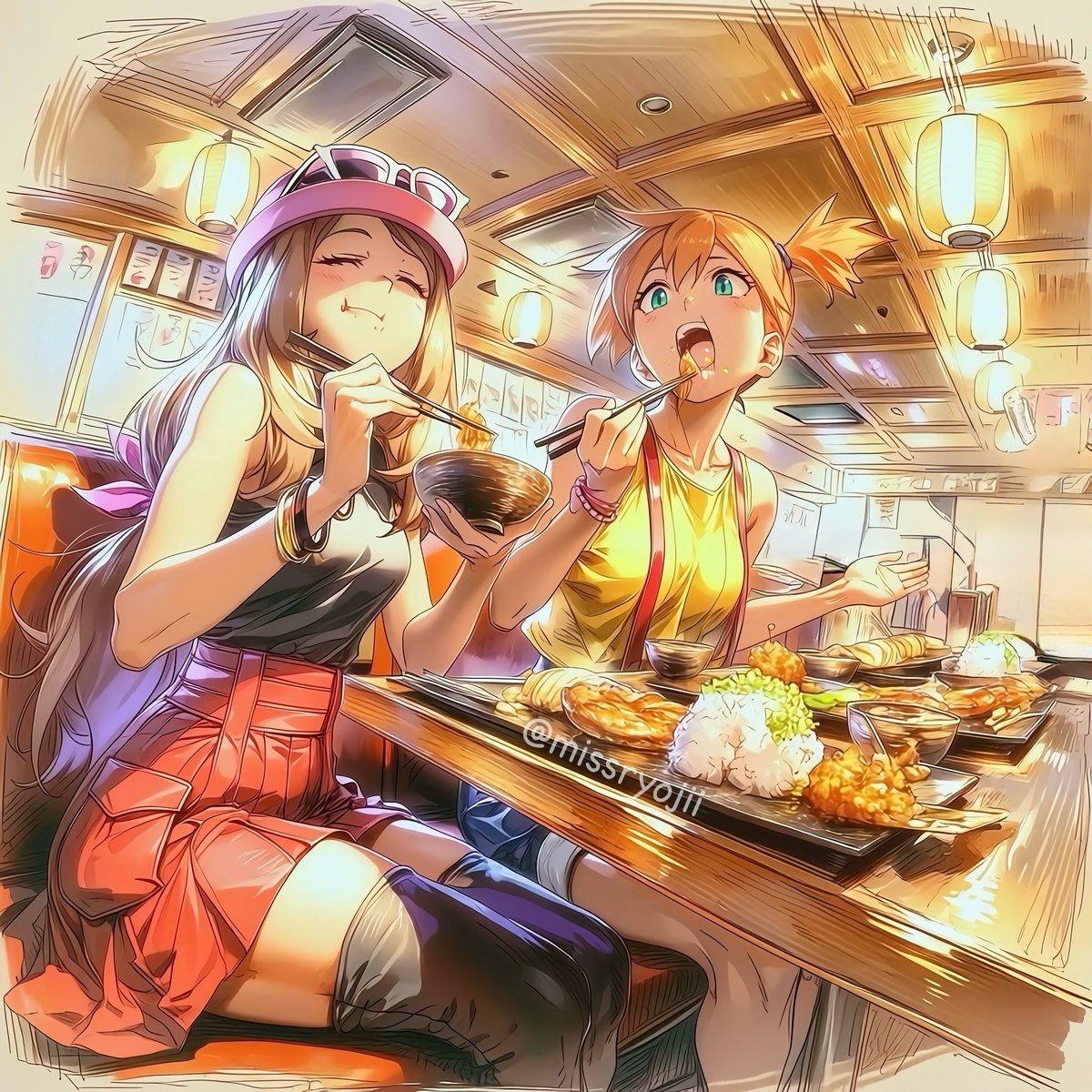 MissRyojii's tweet photo. Misty: “What did I say? Magikarp is the best! You owe me for this one, Serena!” 🍤🍣 https://t.co/1HVszAEjJQ