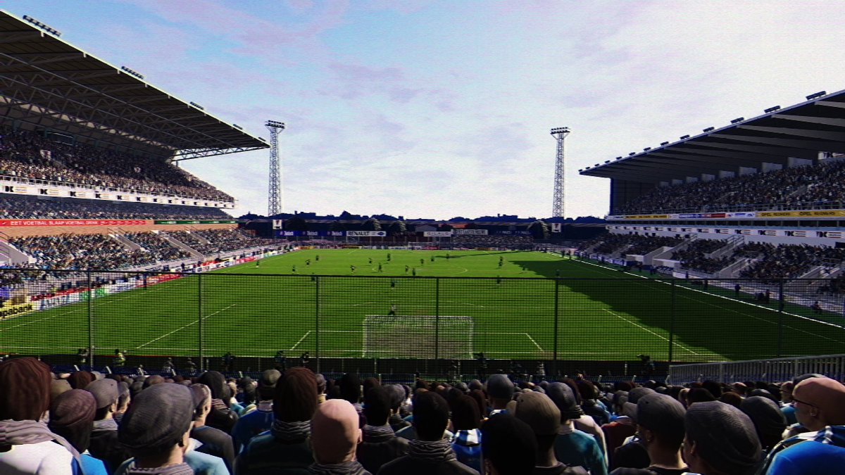 octanesprings's tweet photo. 🇧🇪 Next stop: The gorgeous city of Gent! This is the 1990s Jules Ottenstadion, former home of KAA Gent. Did you know their unmistakable crest nods to Buffalo Bill visiting the city in 1895?🎪 A proper Belgian classic for #PES2021, thanks to Gonzaga (model) &amp; @HobbitStadiums https://t.co/OUDmXdjpKb