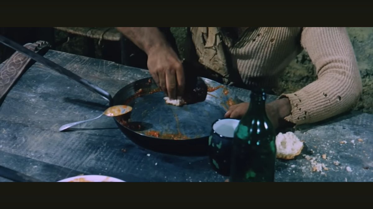 RockyX123's tweet photo. @QuetzalPhoenix A 5 minute scene where he devours beans and bread. No cooking though https://t.co/7ZXMeDtQ2t