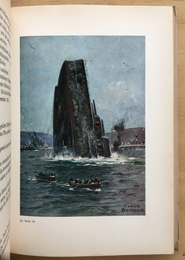 FJSXYZ's tweet photo. Claus Fein, Die versenkte Flotte, 1936; 
illustriert von #ClausBergen , mit Widmung von 1947:
"möge aus Erinnerung und  Erleben die Kraft zuteilwerden, Gegenwart und Zukunft zu verstehen und bestehen!" #ScapaFlow https://t.co/5XdDKaikT5