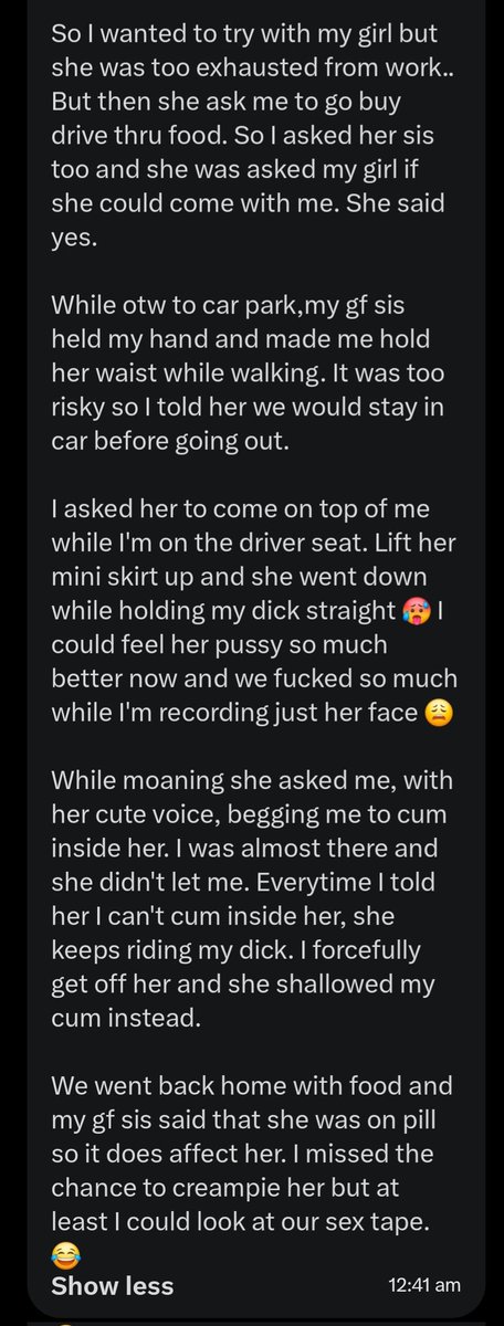 Dirty confession tweet media