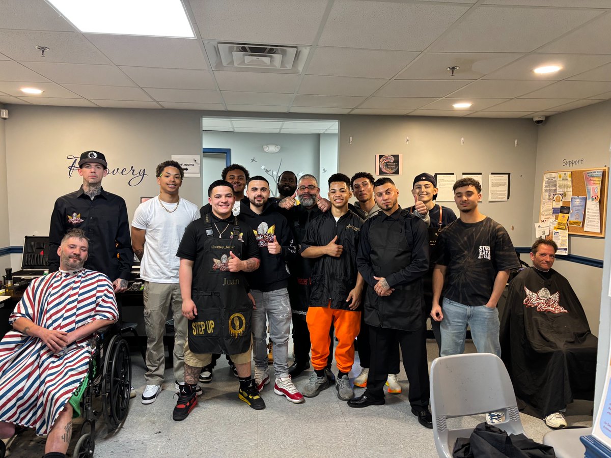 WCSOMA's tweet photo. 💈COMMUNITY CUTS💈

@WCSOMA's Fitchburg Community Support Center teamed up with Thumbs Up Barber Shop to provide the center's clients with a FREE haircut. Thank you to the staff over at Thumbs Up for helping out our center's clients and setting them up for future success. https://t.co/zkzuAVj3lQ