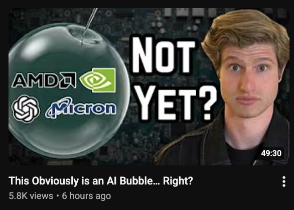 DrewCohenMoney's tweet photo. Are we in an AI bubble? 

Out now https://t.co/QZBZMuSaWa