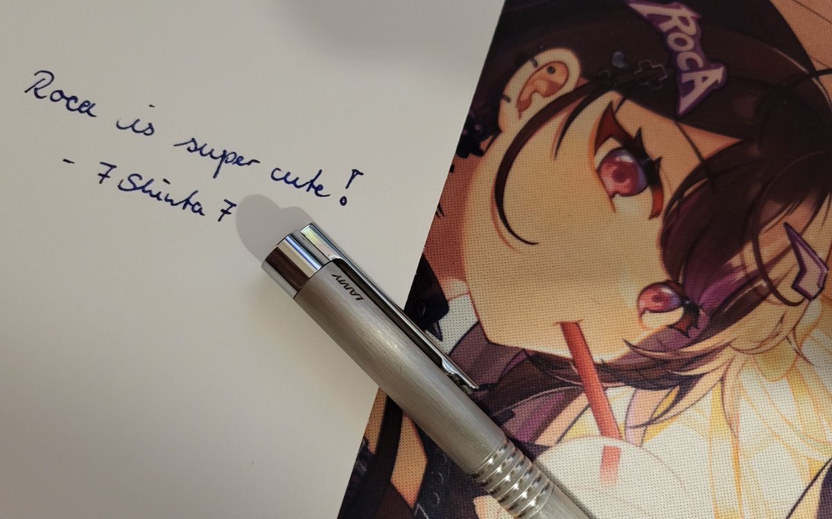 7shinta7's tweet photo. Her wish is my command. πππ
But I really couldn't film during writing. It already took every ounce of coordination I have left to make this somewhat readable. π
Also, no free hand pictures. π
PS: The heart shaped pen shadow was a welcome coincidence. π«Ά
#RocaLoca https://t.co/MRwiiAsWzr
