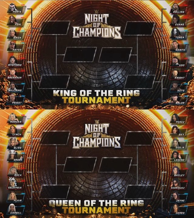CatchCSF's tweet photo. 🚨 NEWS | WWE

Les 2 tableaux des tournois King and Queen of the ring 2026 ont été dévoilés
———
Mika https://t.co/zmukcOVjy3