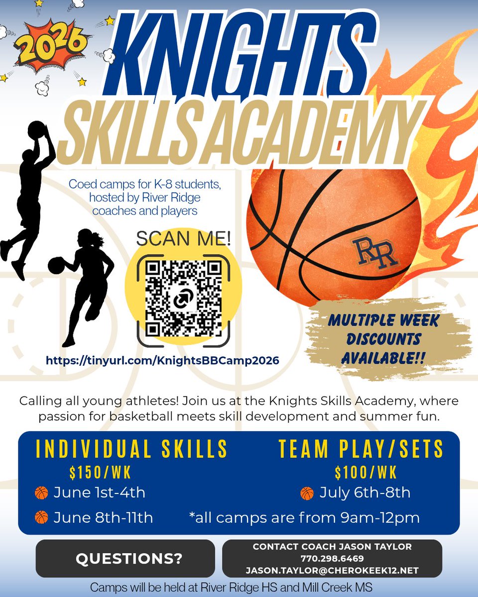 RR_KnightsHoops's tweet photo. 🏀 Knights Skills Academy Begins Tomorrow! 🏀
Registration is still open!

Week one will be hosted by the boys program!

⚔️🏀
#LetsGoKnights #KnightLife #KnightNation https://t.co/IaTgmU551j
