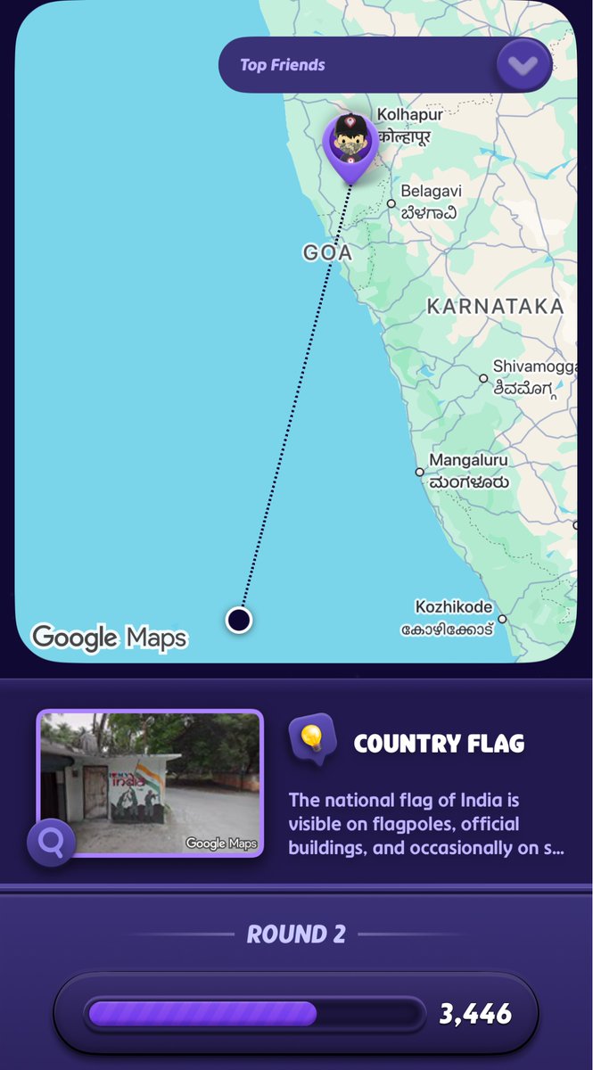 miloenjoy's tweet photo. 5月31日のGeoGuessr Daily Challengeは、国当て3/5（🇳🇿🇮🇳🇨🇭❌❌）でまたも後半崩れ、1.8万点台🥈 インド🇮🇳のそんなところに離島があるとは知らなかったR2。スイス🇨🇭での道路・地名精査が思ったよりうまくいったR3。見分けがついていなかったR5。 https://t.co/7jr90gOZcF