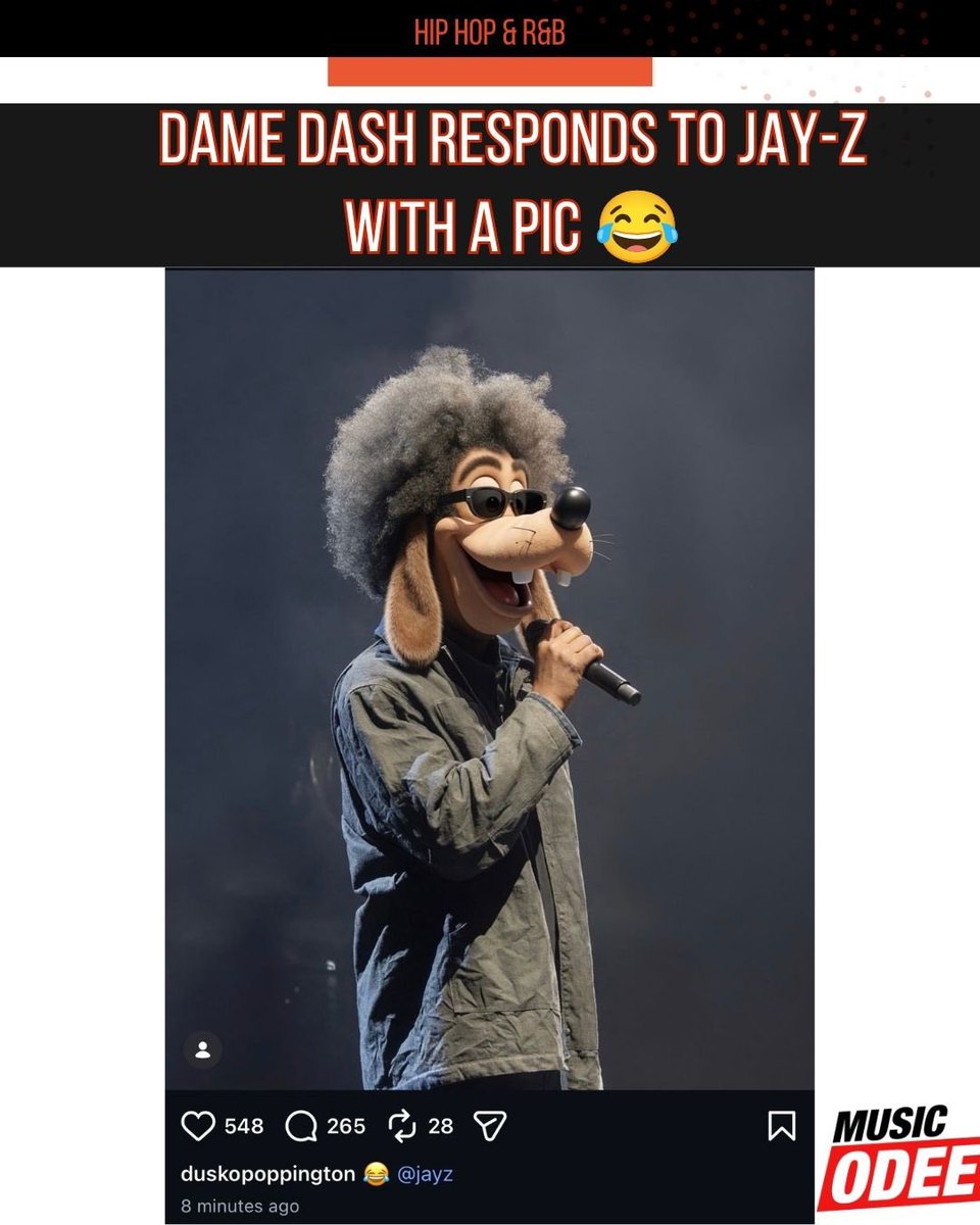 MusicOdee's tweet photo. Dame Dash responds to Jay-z with a goofy pic, tagged him and all lol https://t.co/gYrAh2avr0