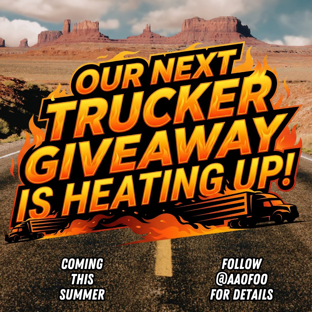 AAofOO's tweet photo. Our next trucker giveaway is heating up... be on the lookout for more info coming soon! 👀 🎁 https://t.co/KYURTj0xkr