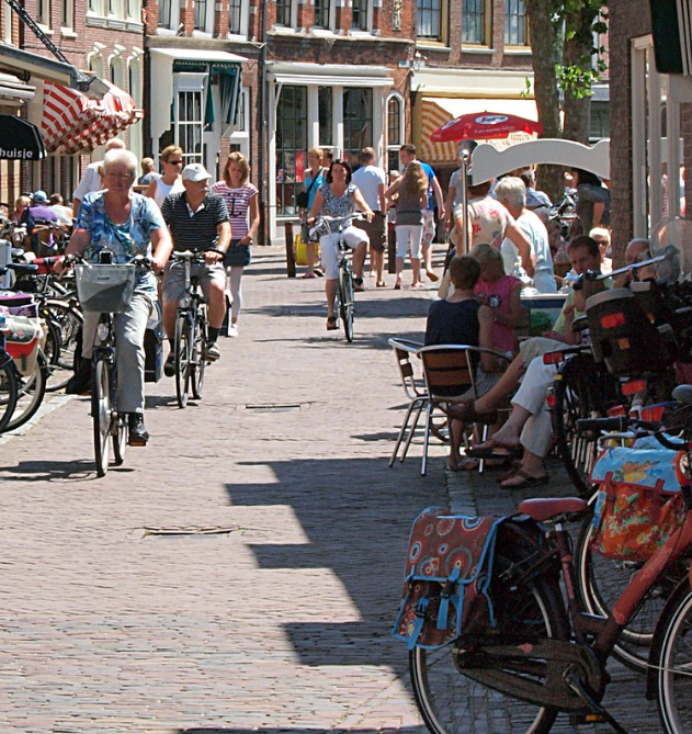 Boenau's tweet photo. It's hard for a car-dependent population to be intellectually curious about helmet-free bicycling cultures. 

It's much easier to just believe helmets should be a top priority and dismiss systems thinking. Even saying "wear what you want" is offensive to many Americans because they've been conditioned to think a foam & plastic hat is a forcefield against motor vehicles.

Before you share your anecdote about that one time a bike helmet saved you, be ready to talk about the hierarchy of safety and why other cultures are doing just fine without the extra fashion accessory.