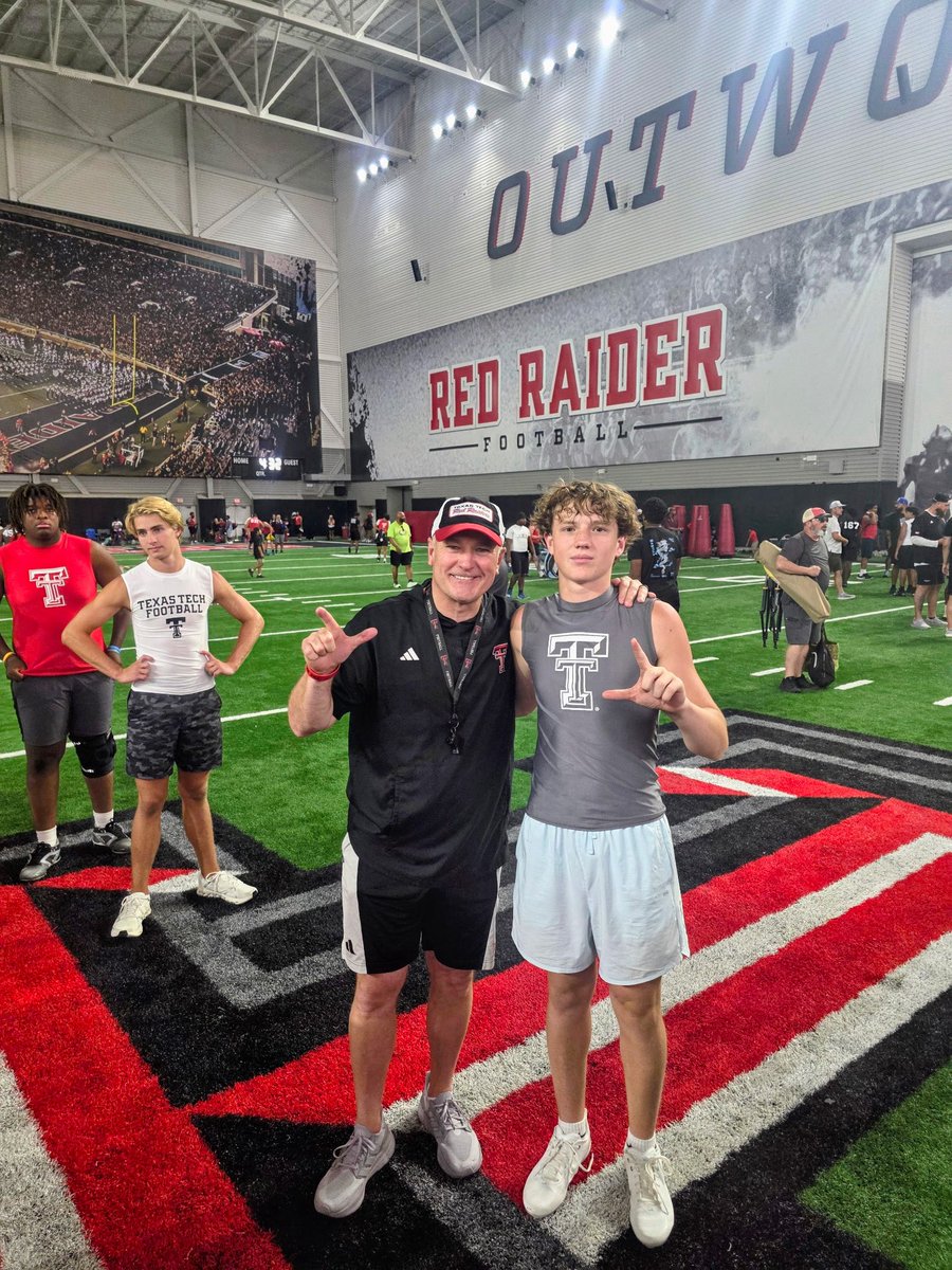 WileyMahone's tweet photo. Thank you, Texas Tech, for the opportunity to compete at your camp. https://t.co/VdHd8LlyWm