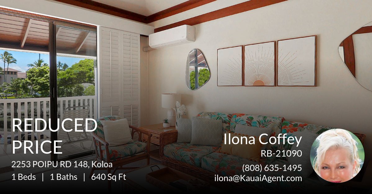ilonarc's tweet photo. Recently Reduced! This 1 bedroom, 1 bathroom condo's price has just been reduced. Reach out to set up a showing before it's gone!

Ilona Coffey Realtor Broker
Coldwell Banker Island... https://t.co/Ayg2lW8vhc https://t.co/jTTOxx6CfA