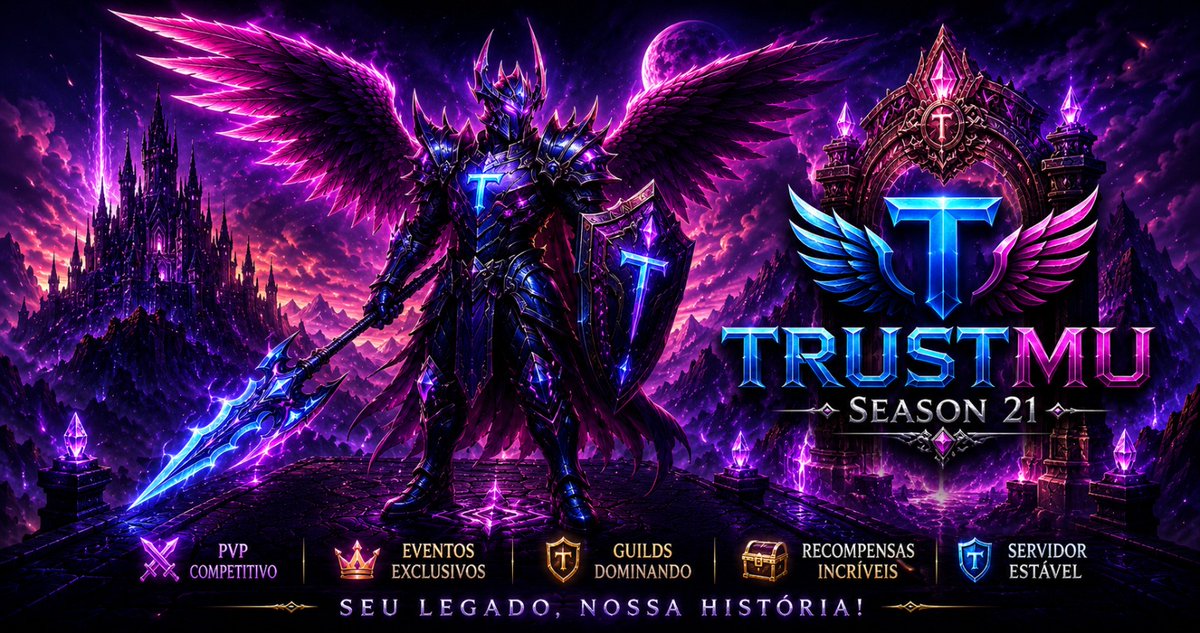 jogo2025's tweet photo. 🇧🇷 Português

🔥 A ESPERA ACABOU! 🔥

⚔️ TRUSTMU — GRAND OPENING ⚔️
📅 19/06/2026
🕗 20H (GMT-3)

🌐 https://t.co/9Oulti3SIl
💬 Discord Oficial: https://t.co/bRSTz4gQEq

#MuOnline #TrustMU #GrandOpening #MuServer #Open2026 #PvP #MMORPG #MuOnlineBrasil https://t.co/XZQf00QVhL