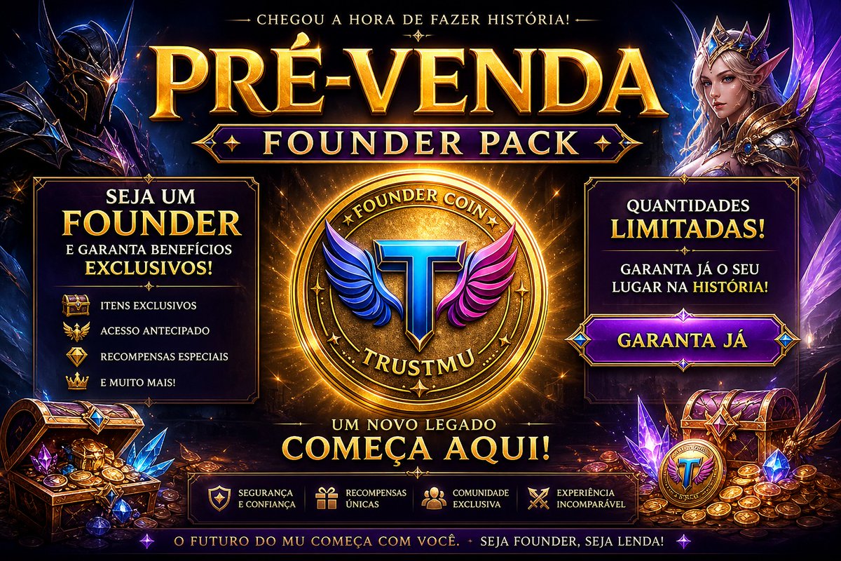 jogo2025's tweet photo. 🇧🇷 Português

🔥 A ESPERA ACABOU! 🔥

⚔️ TRUSTMU — GRAND OPENING ⚔️
📅 19/06/2026
🕗 20H (GMT-3)

🌐 https://t.co/9Oulti3SIl
💬 Discord Oficial: https://t.co/bRSTz4gQEq

#MuOnline #TrustMU #GrandOpening #MuServer #Open2026 #PvP #MMORPG #MuOnlineBrasil https://t.co/XZQf00QVhL