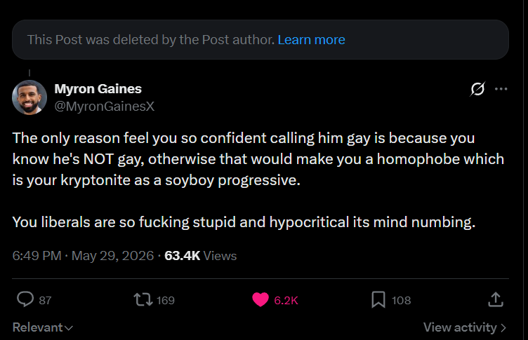 Myron Gaines tweet media
