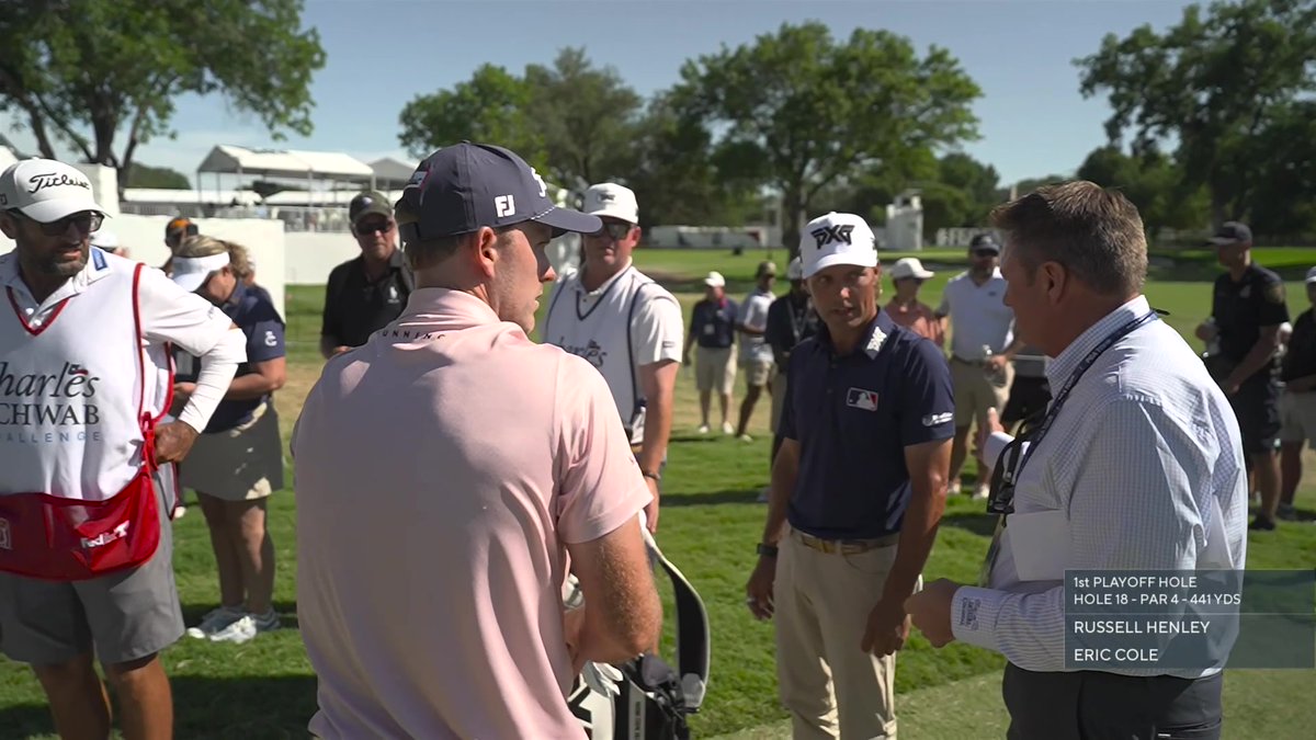 GolfonCBS's tweet photo. The playoff is underway RIGHT NOW in Fort Worth 👀

Russell Henley vs. Eric Cole

Get over to CBS 📺🍿 https://t.co/fH0wwV3zb1