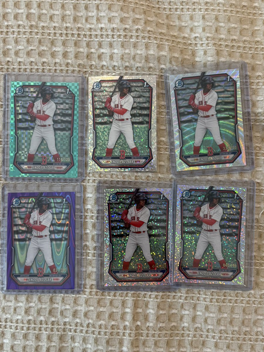 bgio3737's tweet photo. Enddy azocar lots!

32 chrome base 1sts-$25
6 card lot (/125,/250,/299x2,/350, mini diamond)-$50 shipped BMWT https://t.co/9CbGXAtqL4